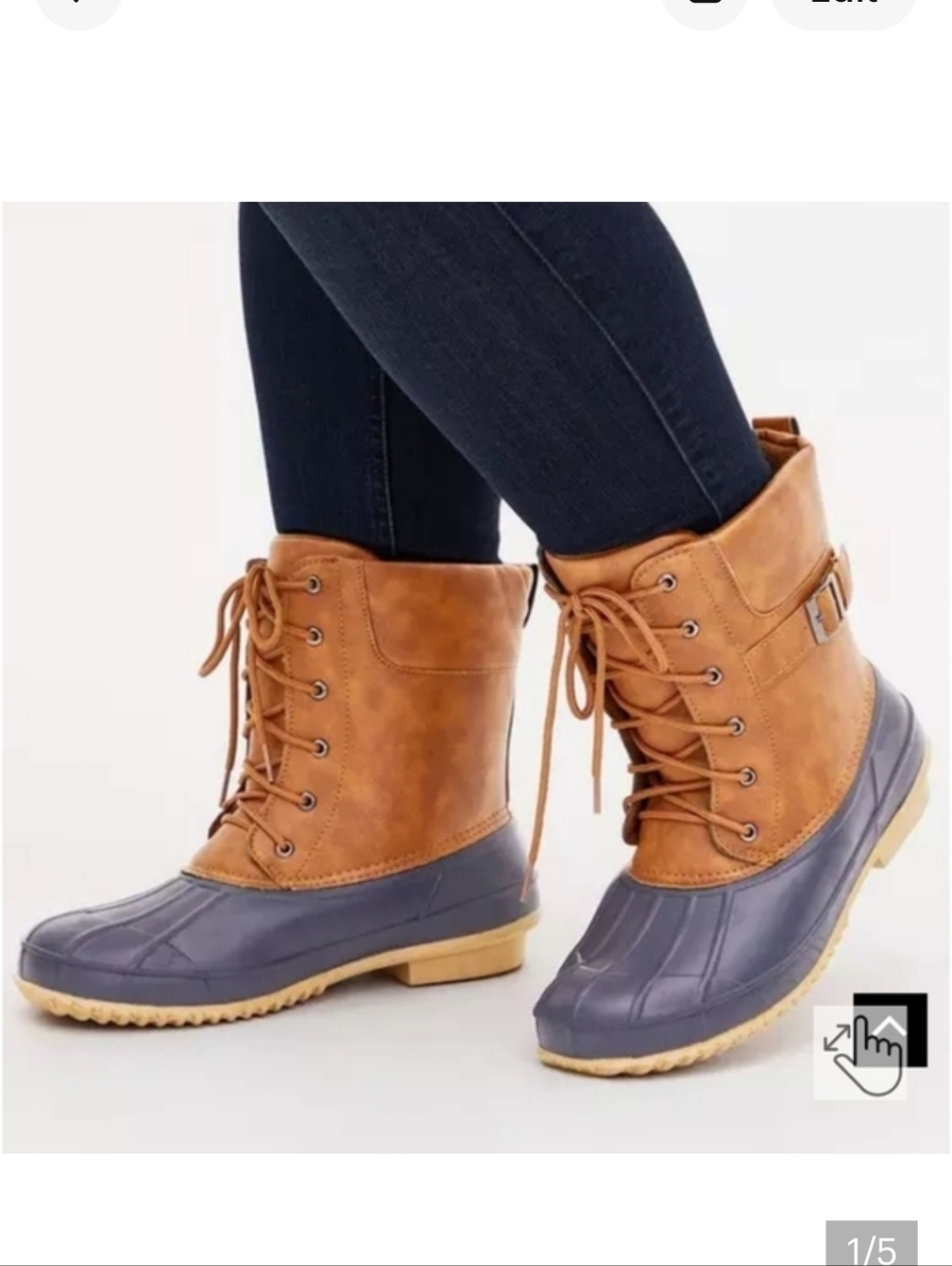 🆕️🥾 7.5 WW TAN COLD WEATHER LACE UP BOOTIE🥾